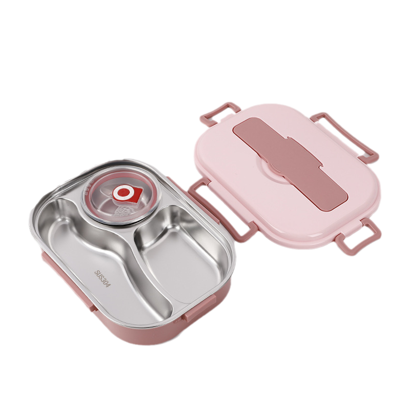 Insulated Stainless Steel Lunch Box in Pink
