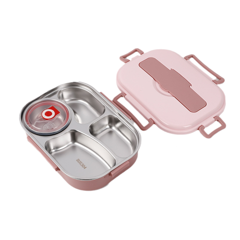 Insulated Stainless Steel Lunch Box in Pink