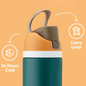 Insulated Stainless Steel Water Bottle with Straw