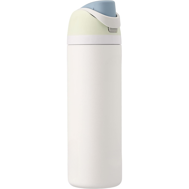 Insulated Stainless Steel Water Bottle with Straw in White