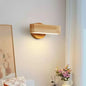 Rotating Wood and Aluminium Wall Lamp in Natural Wood