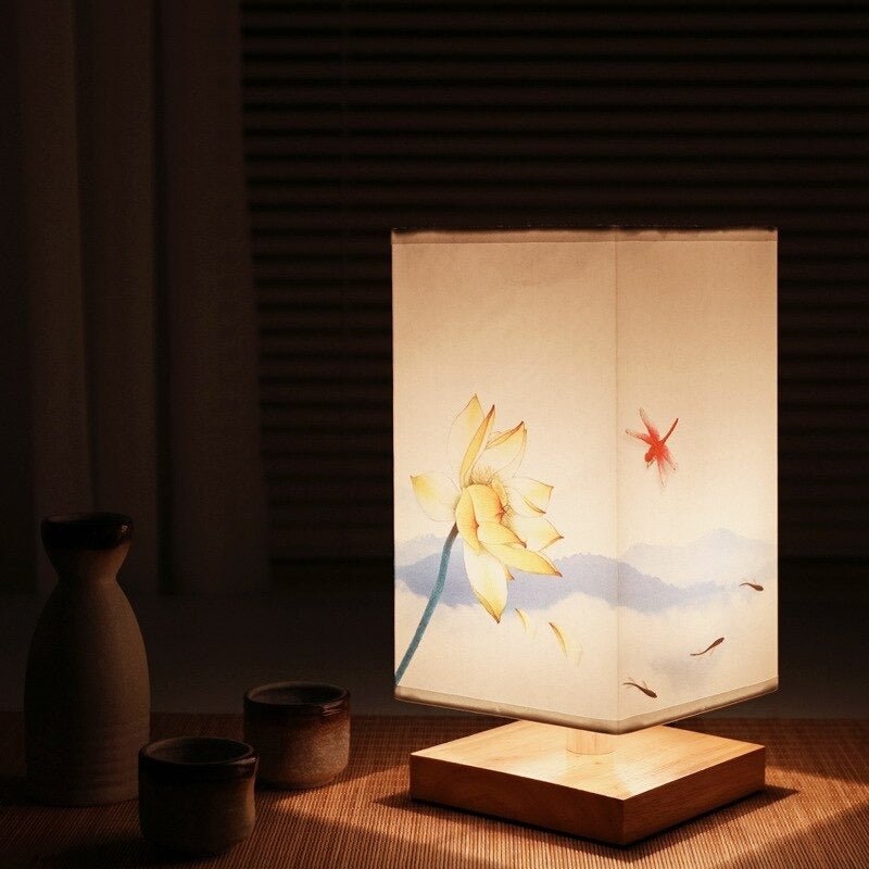 Japanese-Scandinavian bedside table lamp