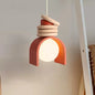 Wabi-Sabi Resin Pendant Light in Orange