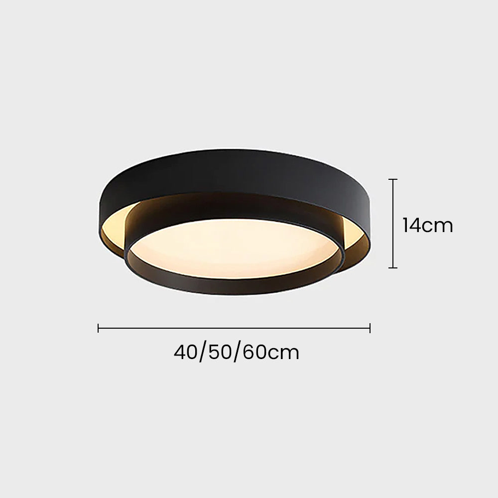 Round Iron LED Ceiling Light – close-up