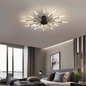 Large Modern LED Ceiling Light in Black
