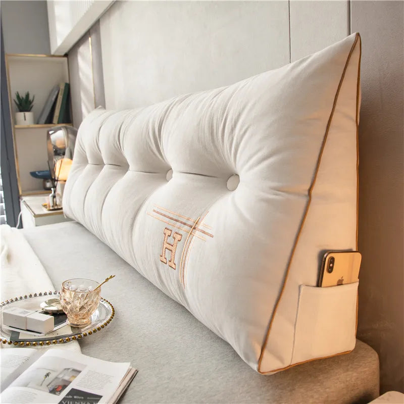 Large Plush Reading Pillow in White