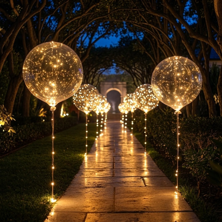 LED Light-Up Balloons, set of 10