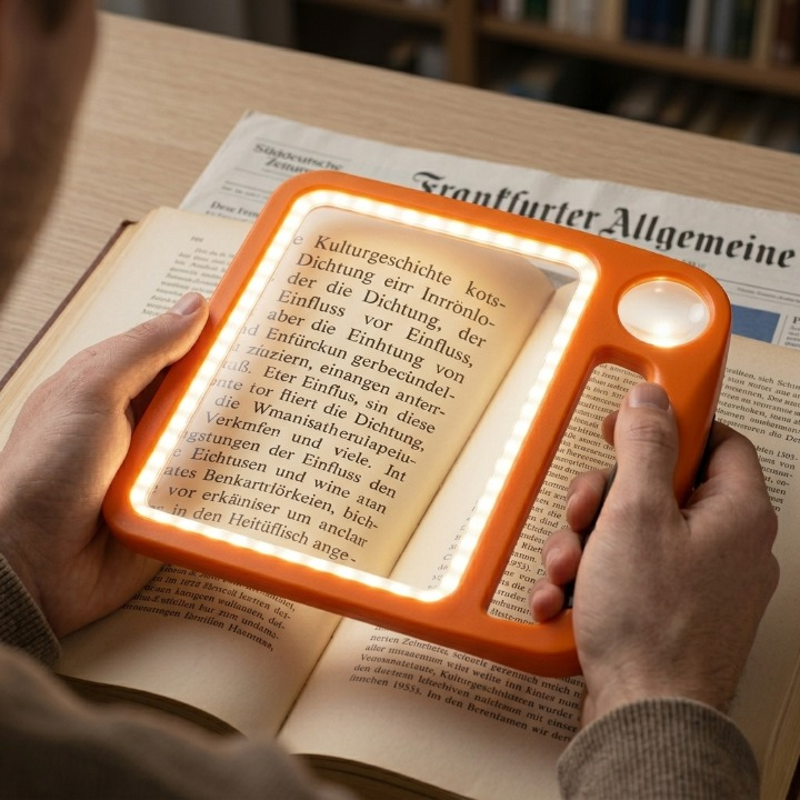 LED Reading Magnifier with 5x and 10x Magnification