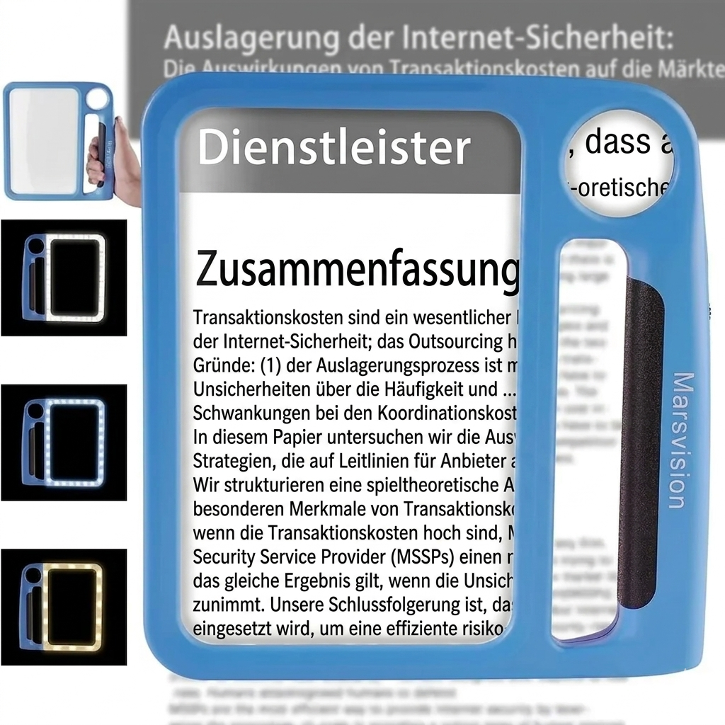 LED Reading Magnifier with 5x and 10x Magnification