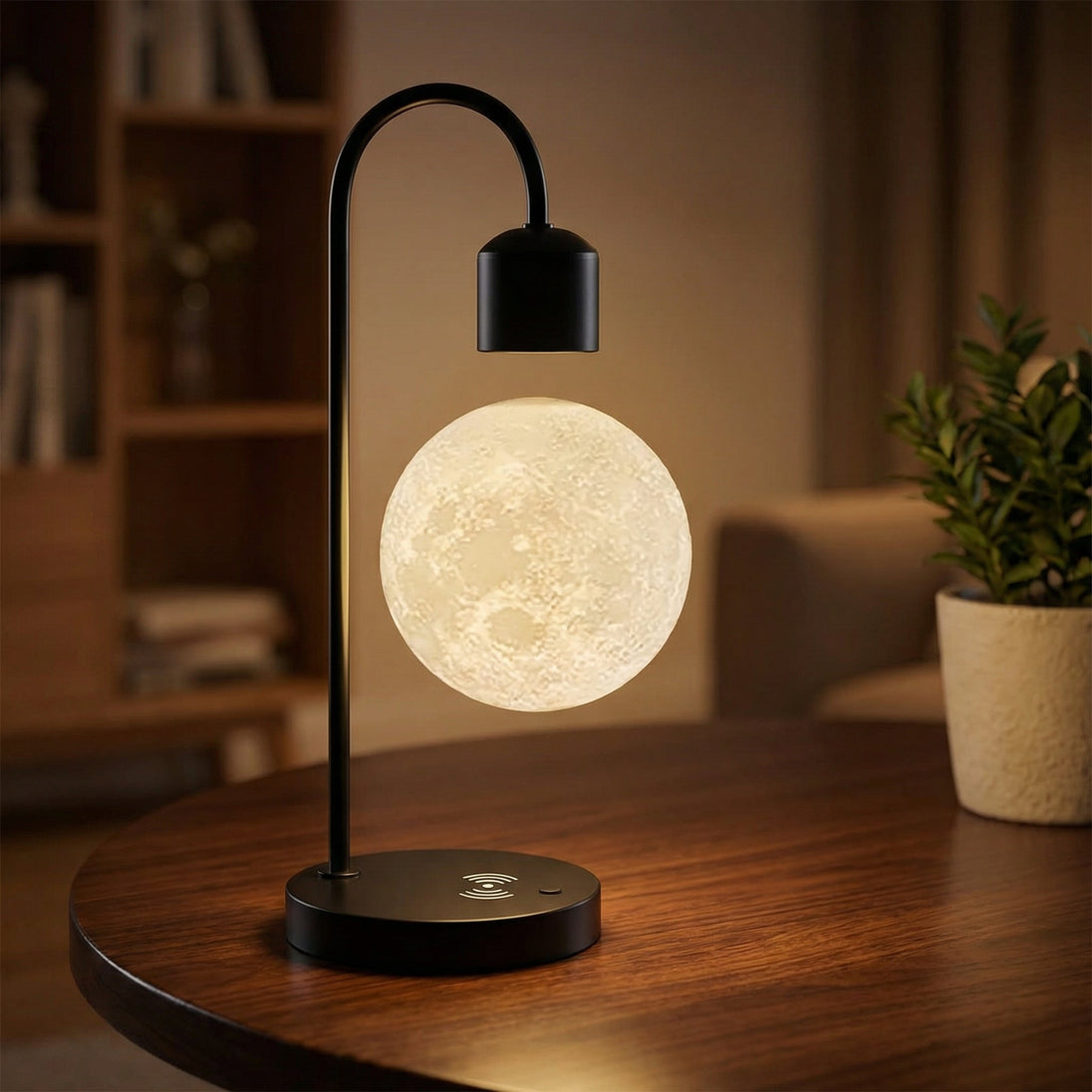 Levitating Moon Lamp with Wireless Charger