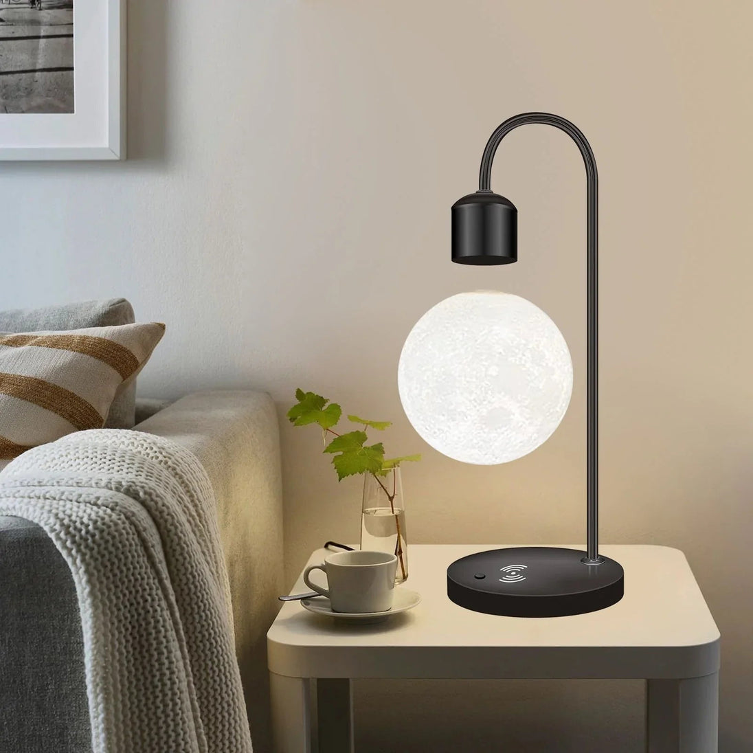 Levitating Moon Lamp with Wireless Charger