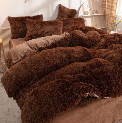 Long-Pile Plush Duvet Cover Set