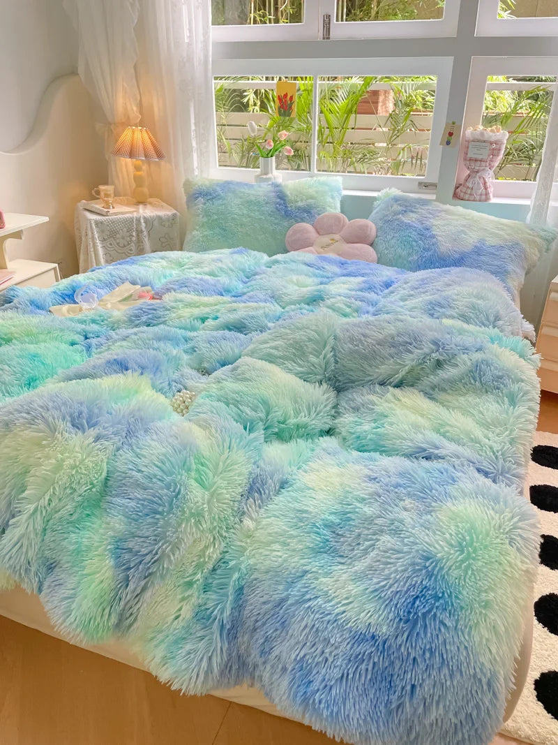Long-Pile Plush Duvet Cover Set