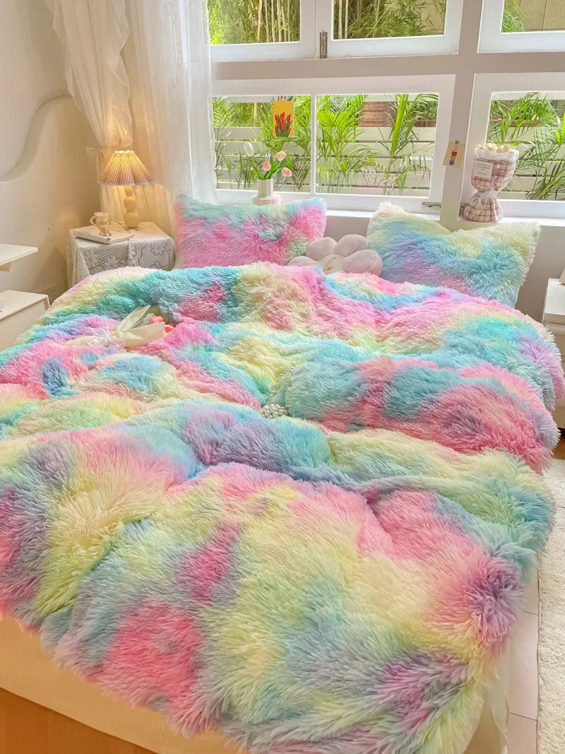 Long-Pile Plush Duvet Cover Set