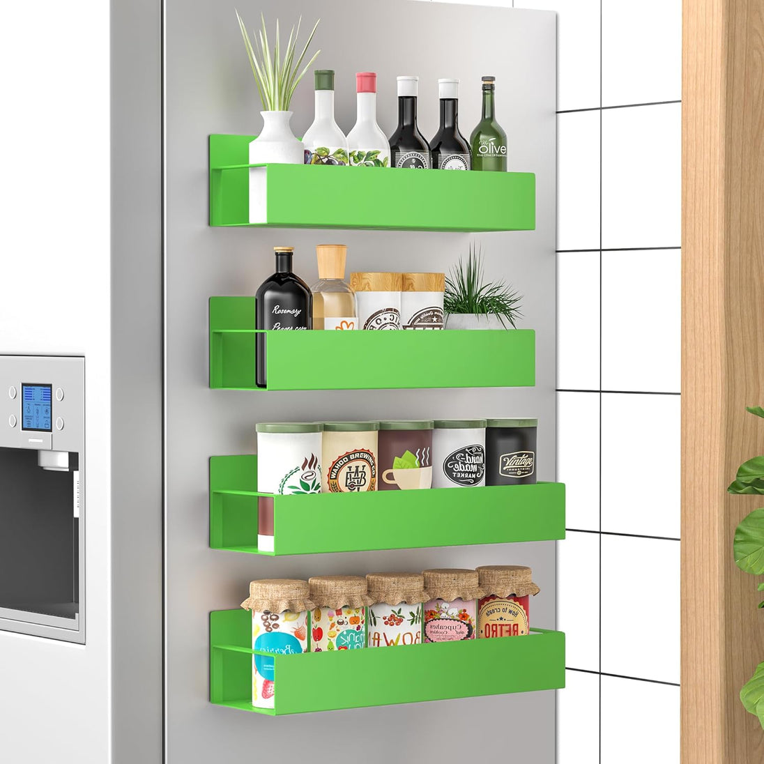 Magnetic Spice Rack, Set of 4