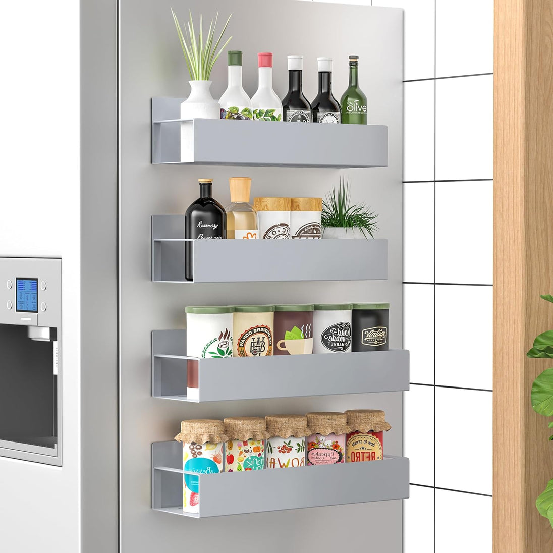 Magnetic Spice Rack, Set of 4