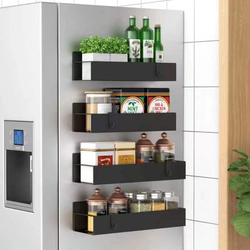 Magnetic Spice Rack, Set of 4 in Black