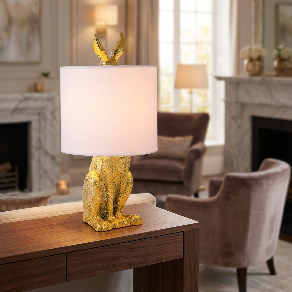 Masked Animal Sculpture Table Lamp