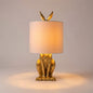 Masked Animal Sculpture Table Lamp in Gold