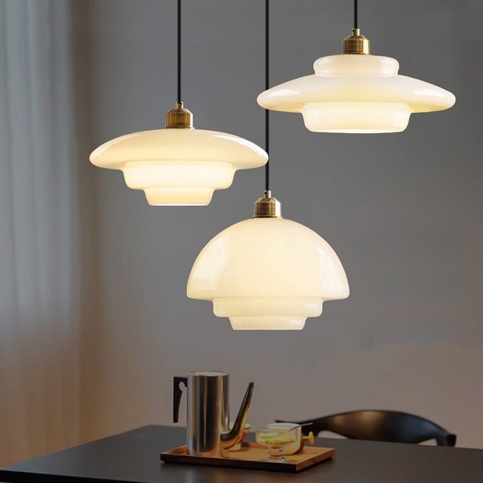 Milk Glass Pendant Light – detail view