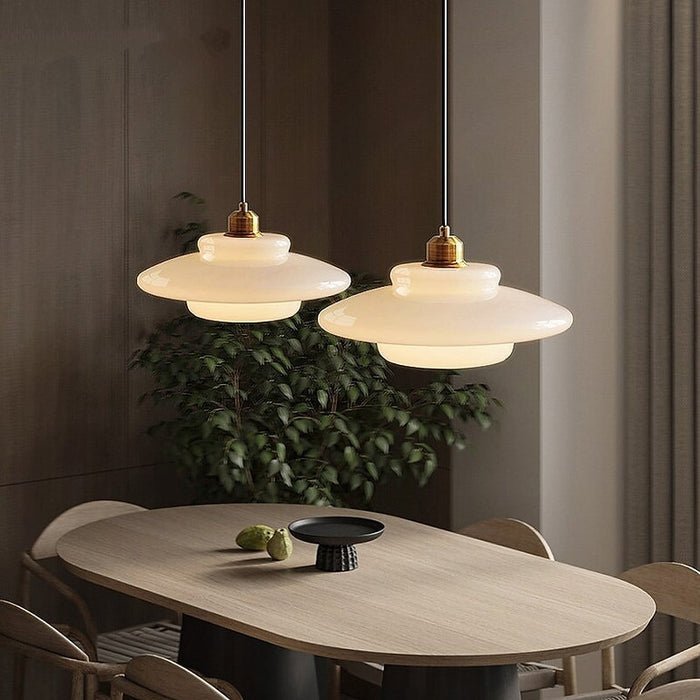 Milk Glass Pendant Light – size overview