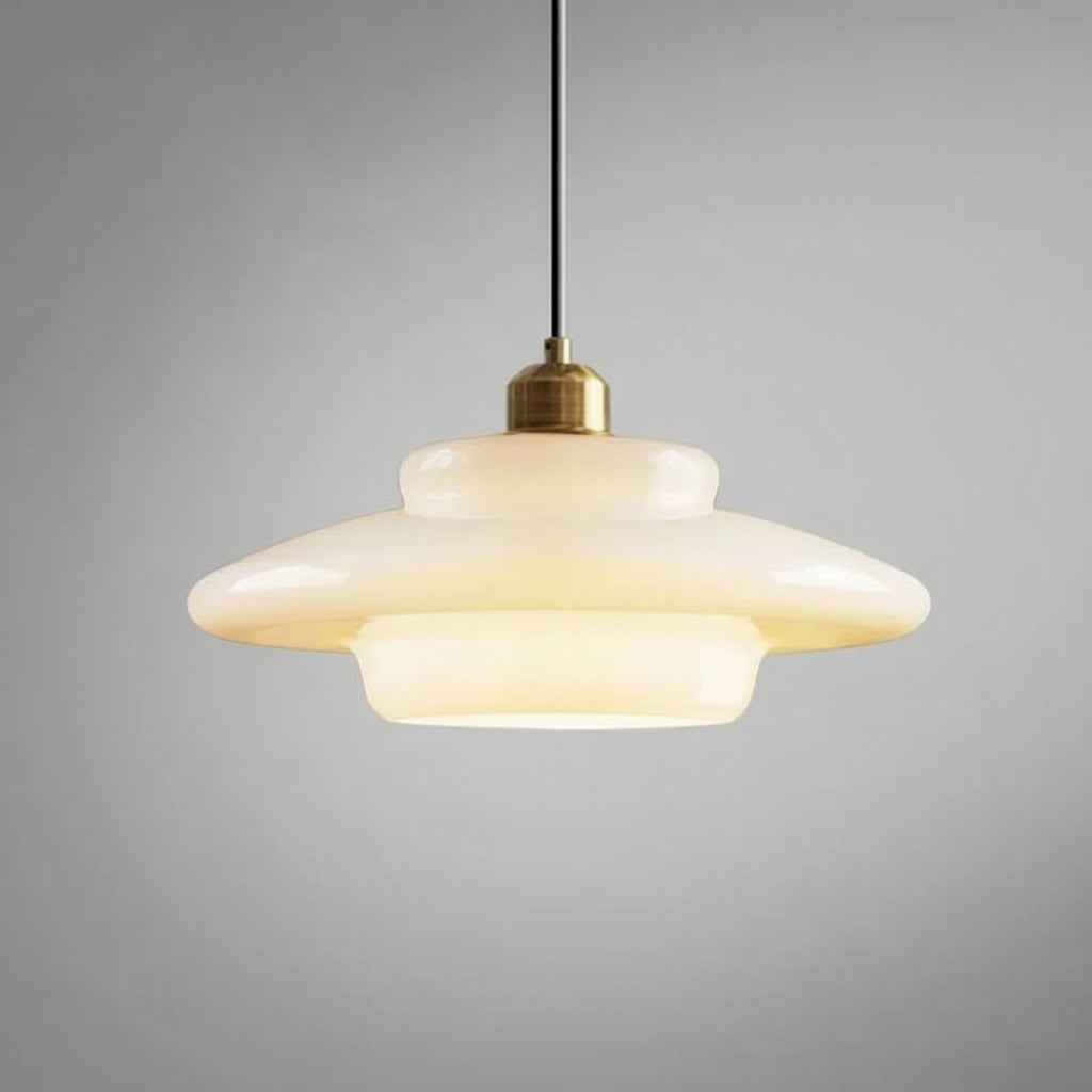Milk Glass Pendant Light – lifestyle photo