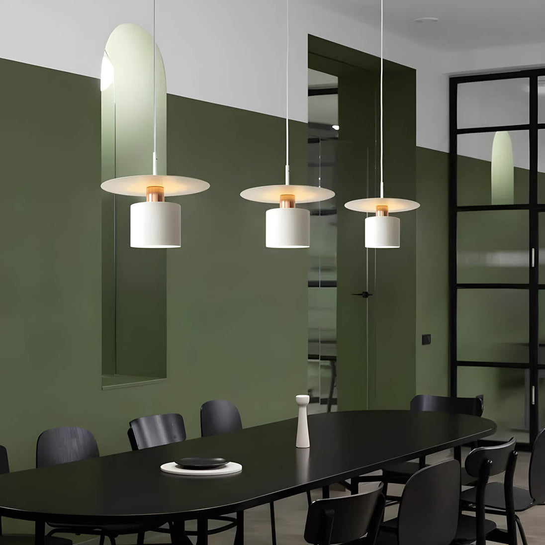 Minimalist Metal Dome Pendant Light – detail view