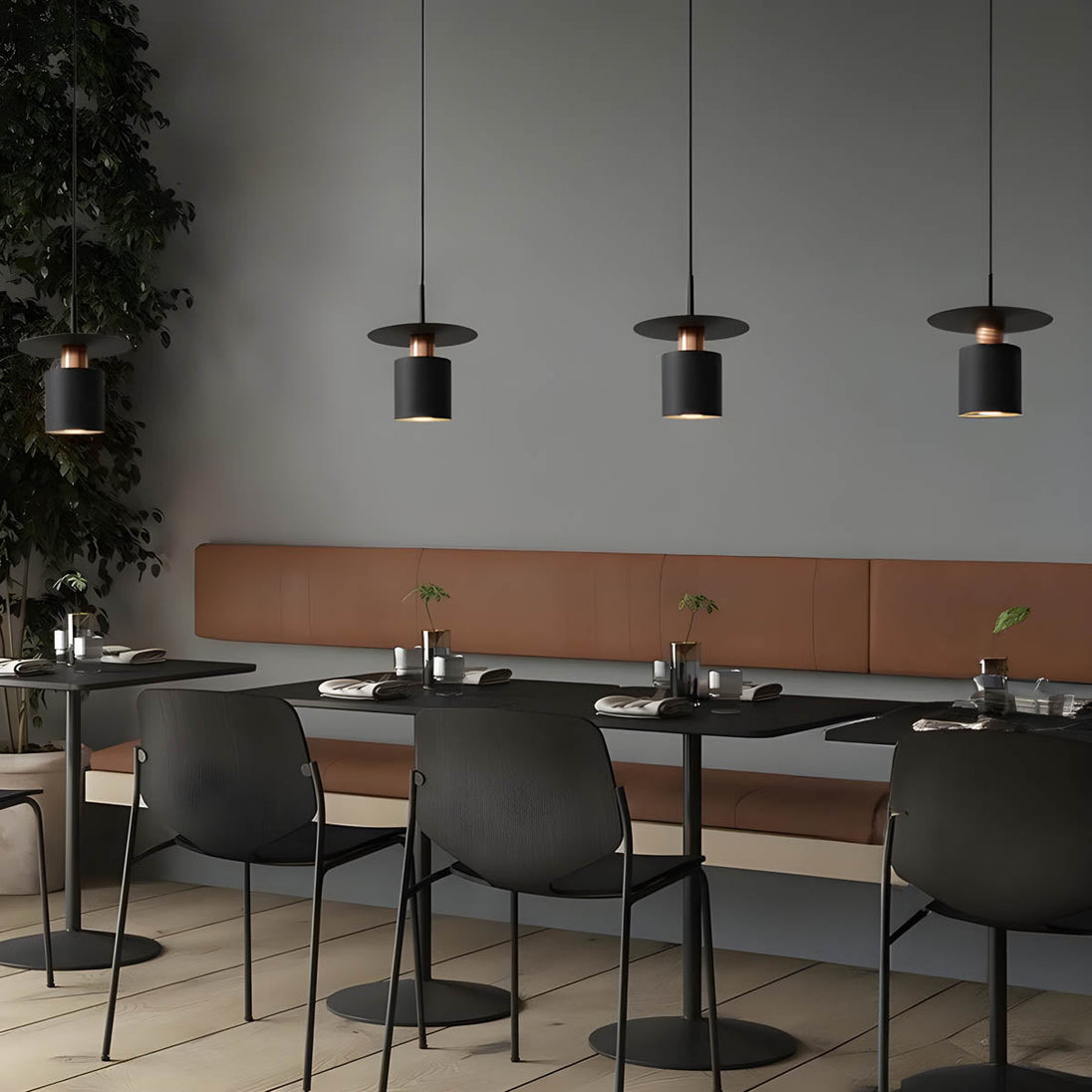 Minimalist Metal Dome Pendant Light – size overview