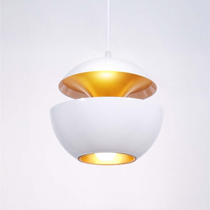 Minimalist Metal Pendant Light in White