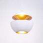 Minimalist Metal Pendant Light in White