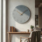 Minimalist Silent Round Wall Clock in Grey