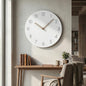 Minimalist Silent Round Wall Clock in White