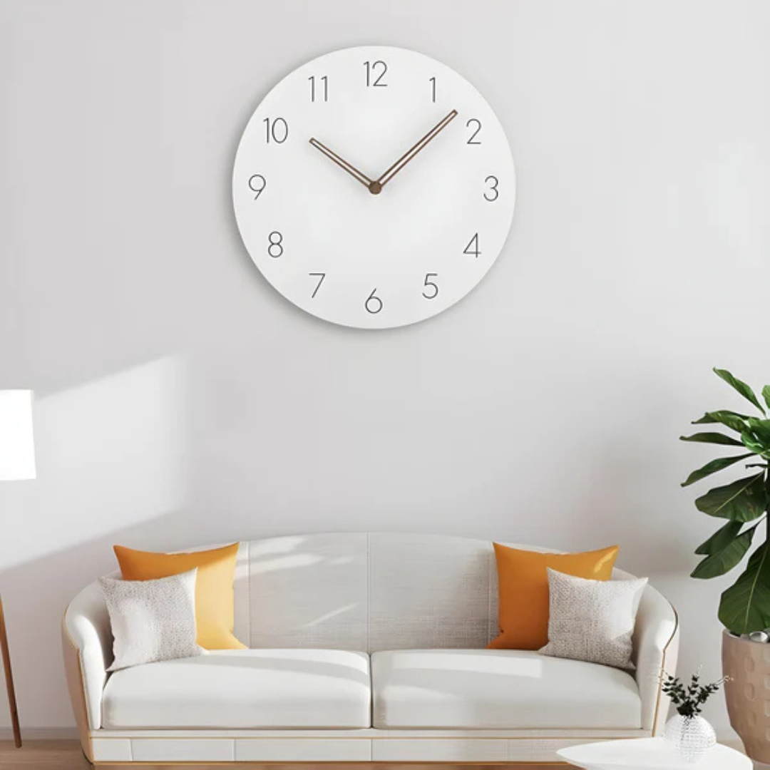 Minimalist Round Wall Clock – detail view