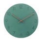 Minimalist Round Wall Clock in Green