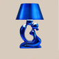 Modern Glass and Metal Table Lamp – Blue, Style B