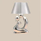 Modern Glass and Metal Table Lamp – Silver, Style B