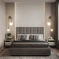 Modern Nordic gold wall sconce with glass globe shade