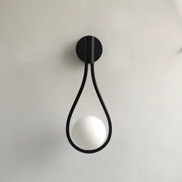 Modern Nordic wall sconce with glass shade