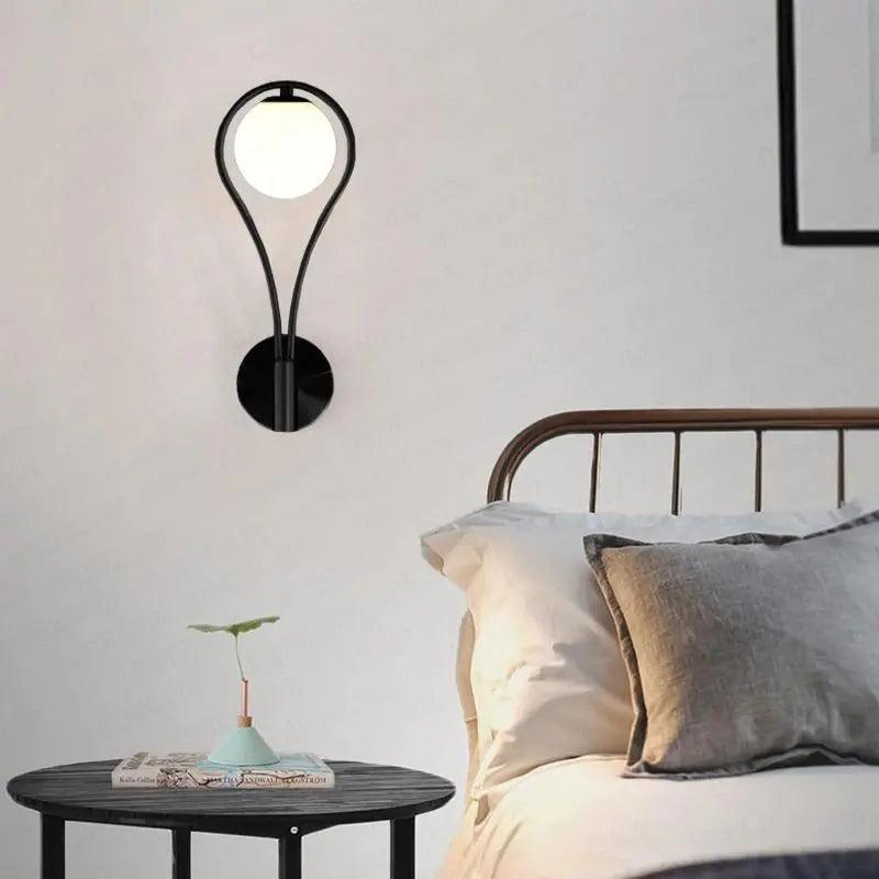 Modern Nordic wall sconce with glass shade