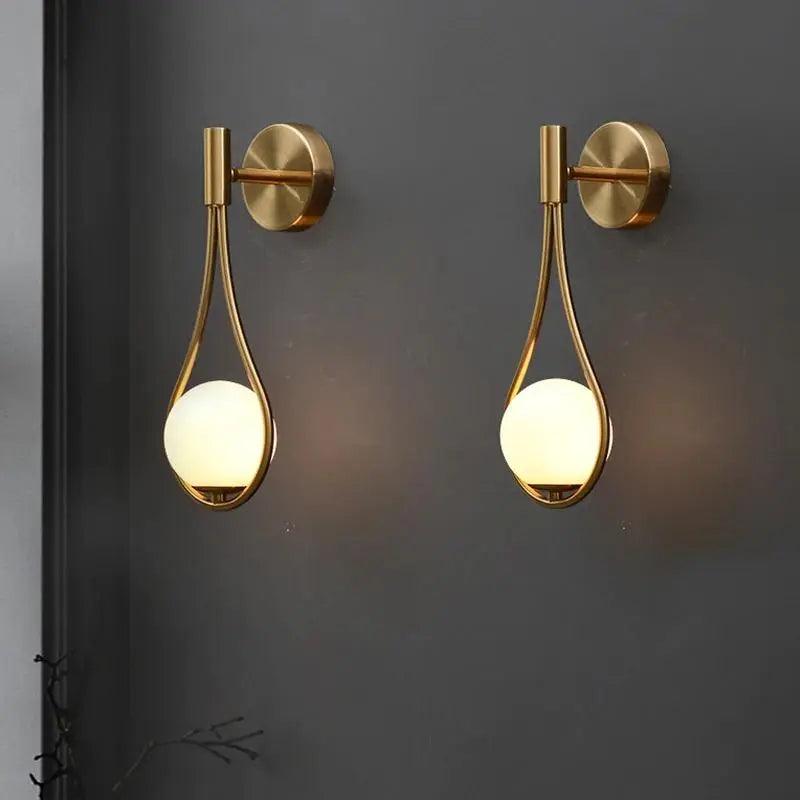 Modern Nordic wall sconce with glass shade
