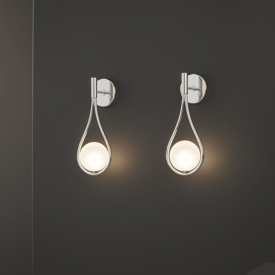 Modern Nordic wall sconce with glass shade