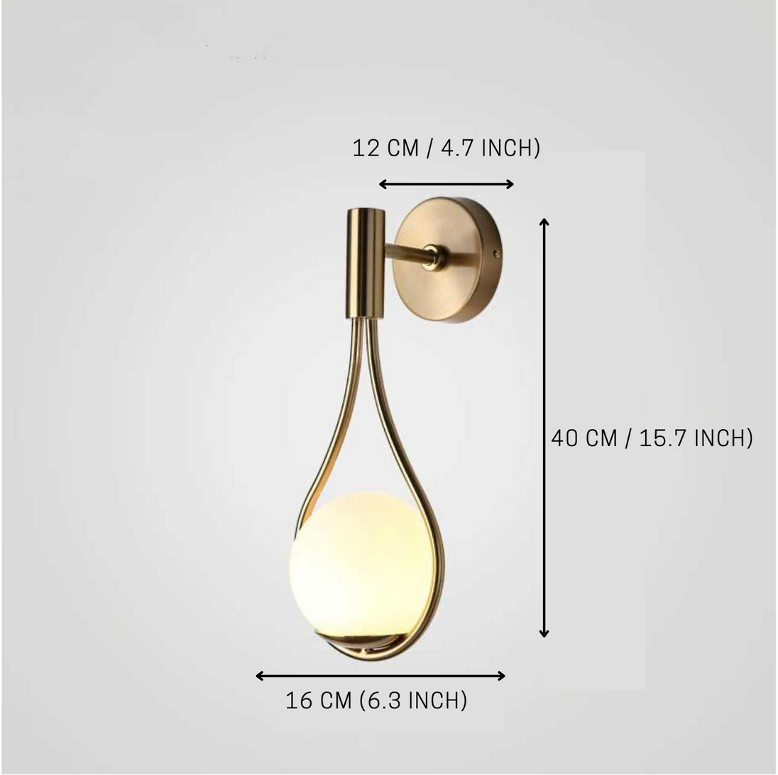 Modern Nordic wall sconce with glass shade