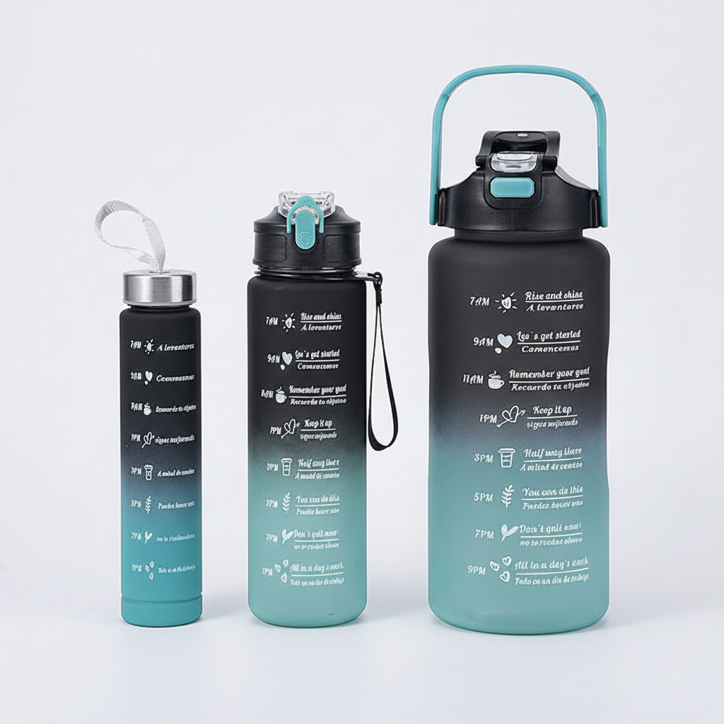 Motivational Water Bottle with Time Markings