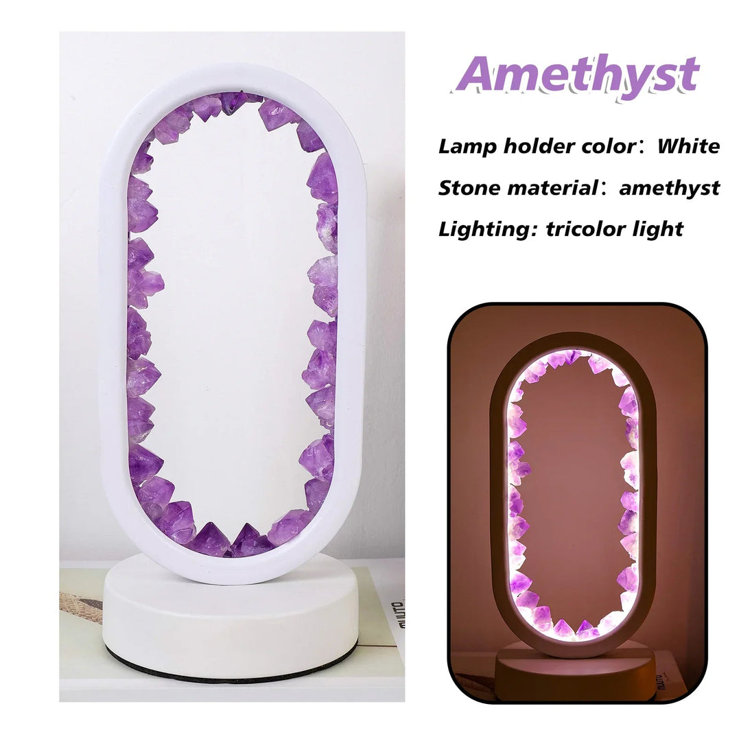 Natural Crystal Table Lamp
