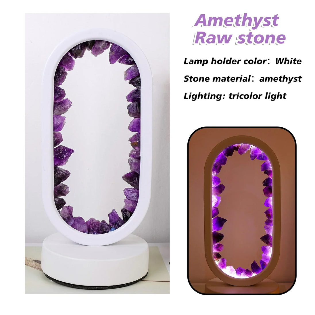 Natural Crystal Table Lamp
