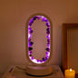 Natural Crystal Table Lamp – Raw Amethyst, White Base