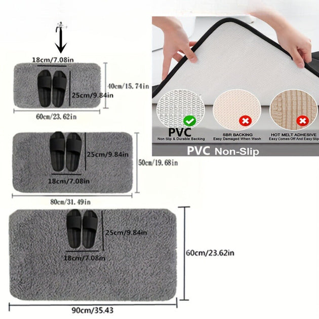 Non-Slip Geometric Bath Mat