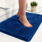 Non-Slip Geometric Bath Mat in Dark Blue