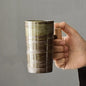 Nordic Ceramic Latte Mug with Wooden Handle