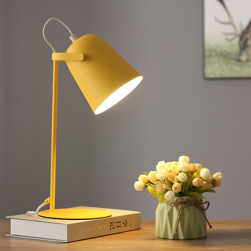 Nordic Metal Desk Lamp in Yellow